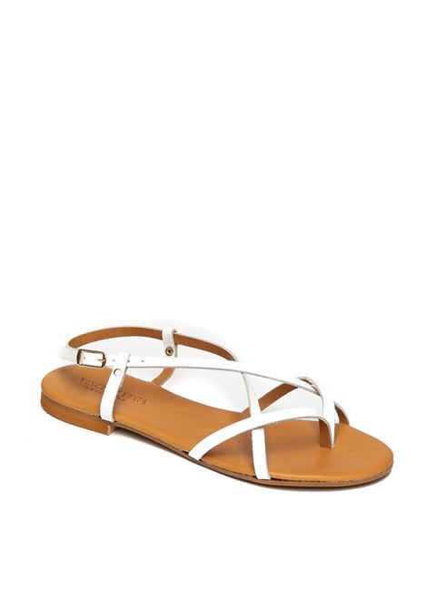 White p120 sandal VINCENT VEGA | P120VIT-BIANCO